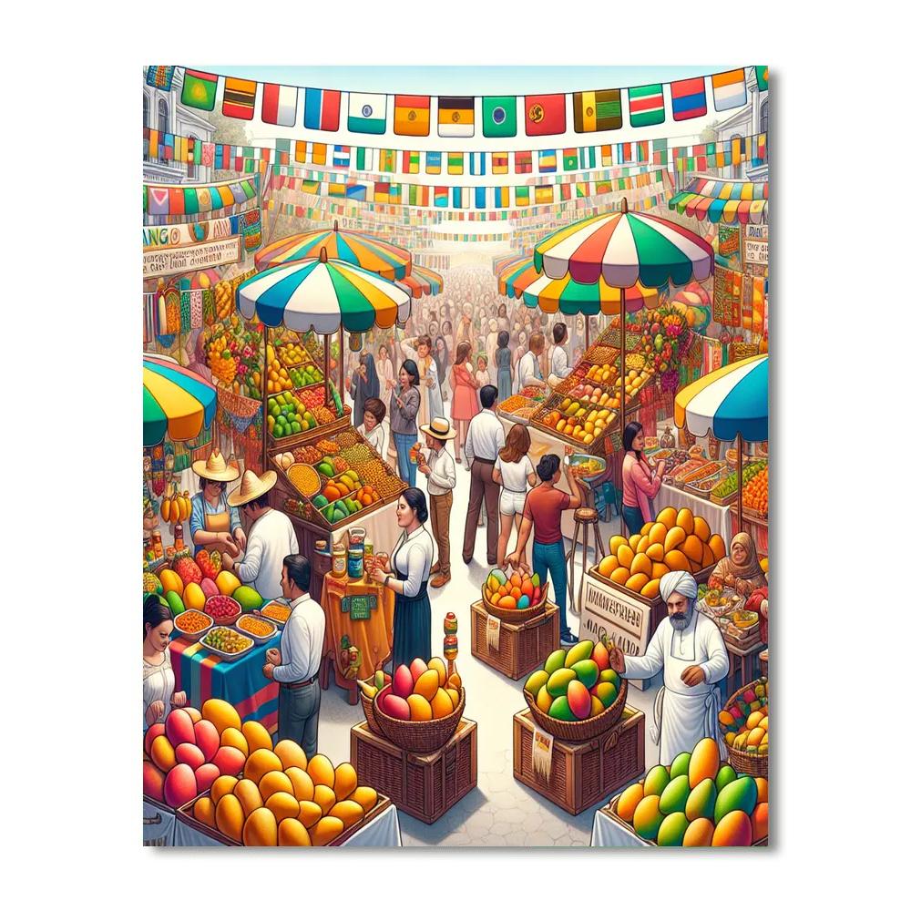 Mango Festival - India Paint By Numbers Art