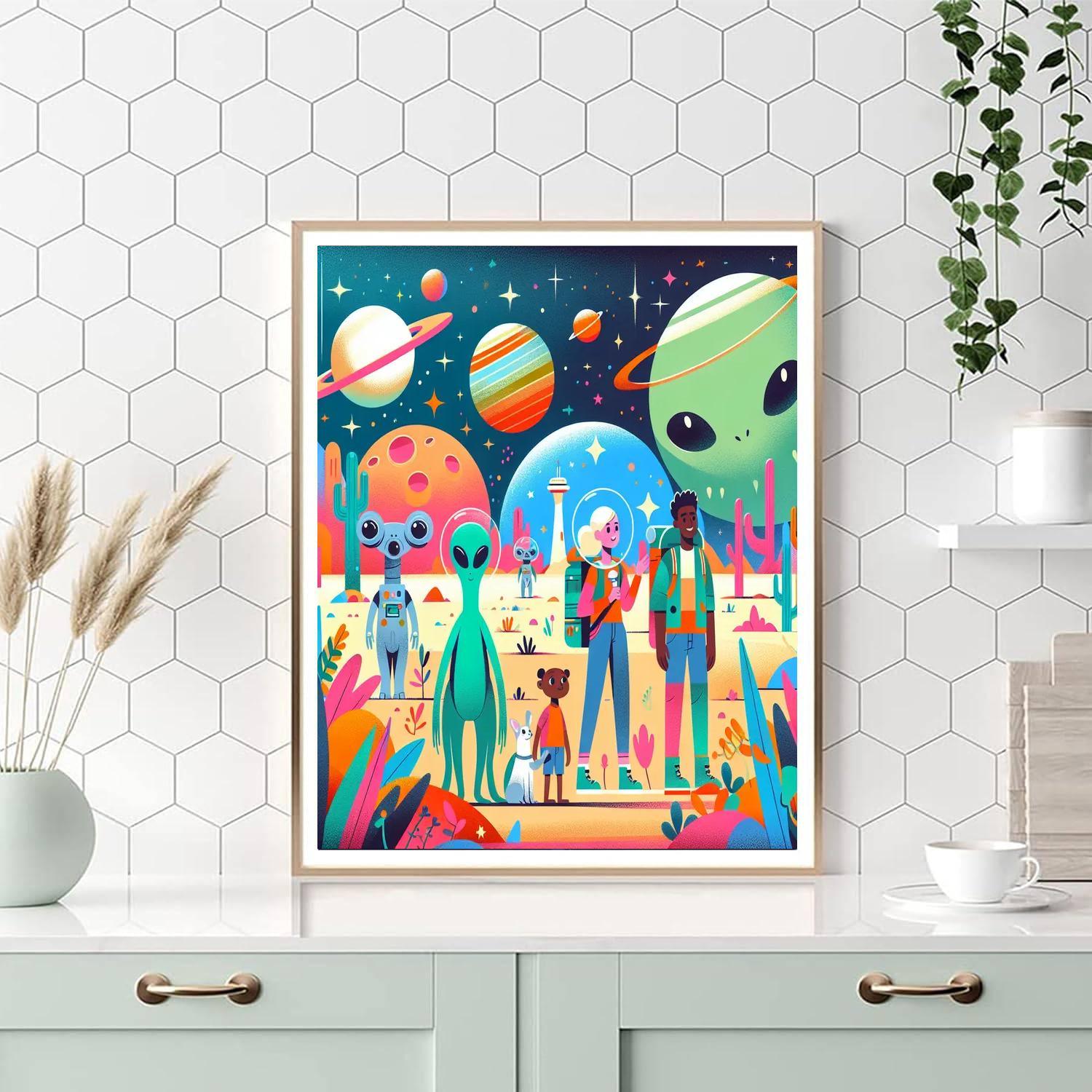 Space Creature Safari Numbered Painting Kits