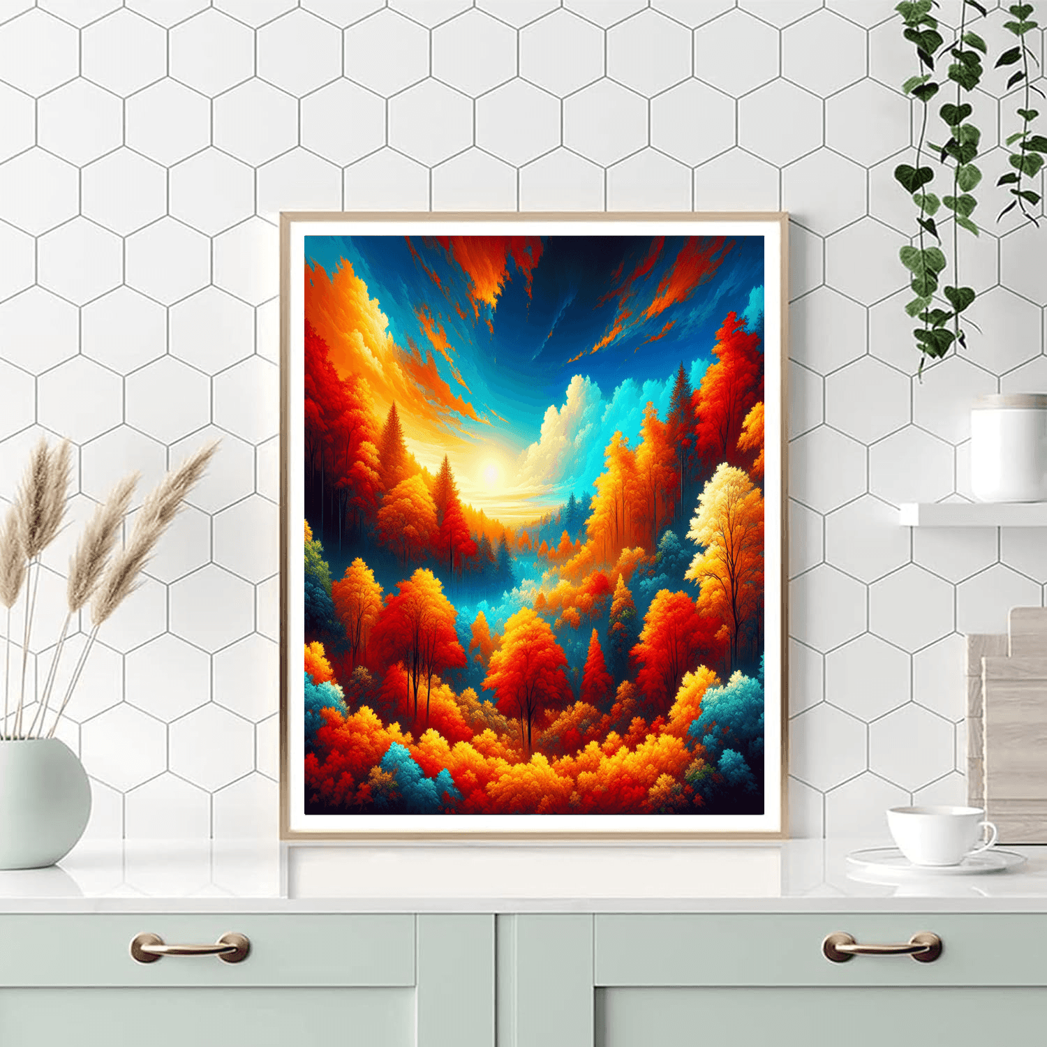 Breathtaking Autumn Landscape Paint By Color