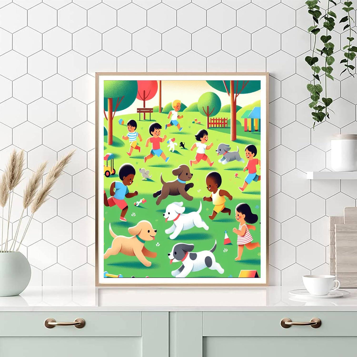 Puppy Playdate Extravaganza Paint By Numbers Kits