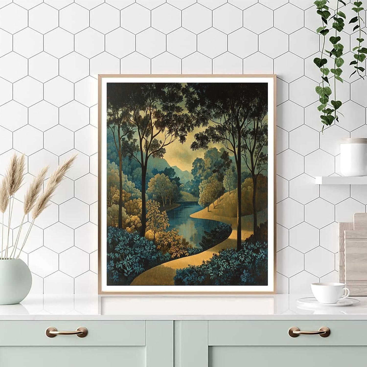 Nandalal Bose Inspired Echoes Of Monsoon Elegance  Paint By Numbers