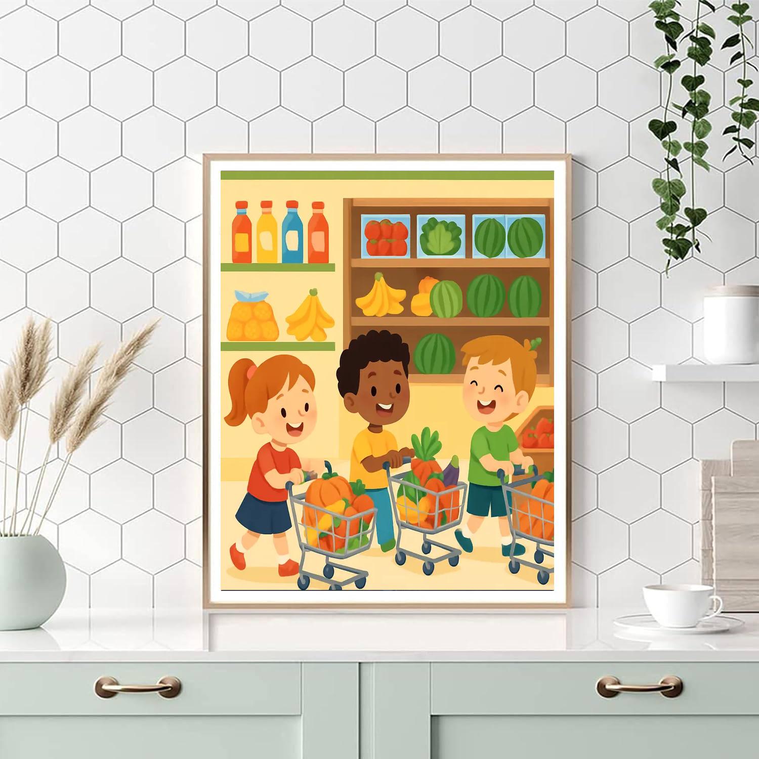 Grocery Store Fun Paint By Number