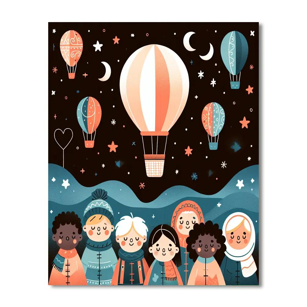 Starry Night Voyagers Paint By Color