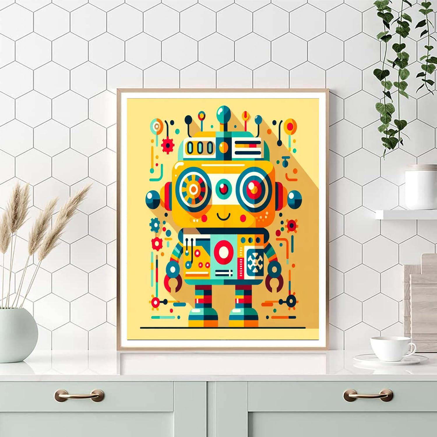 Robot Heroes DIY Paint By Numbers