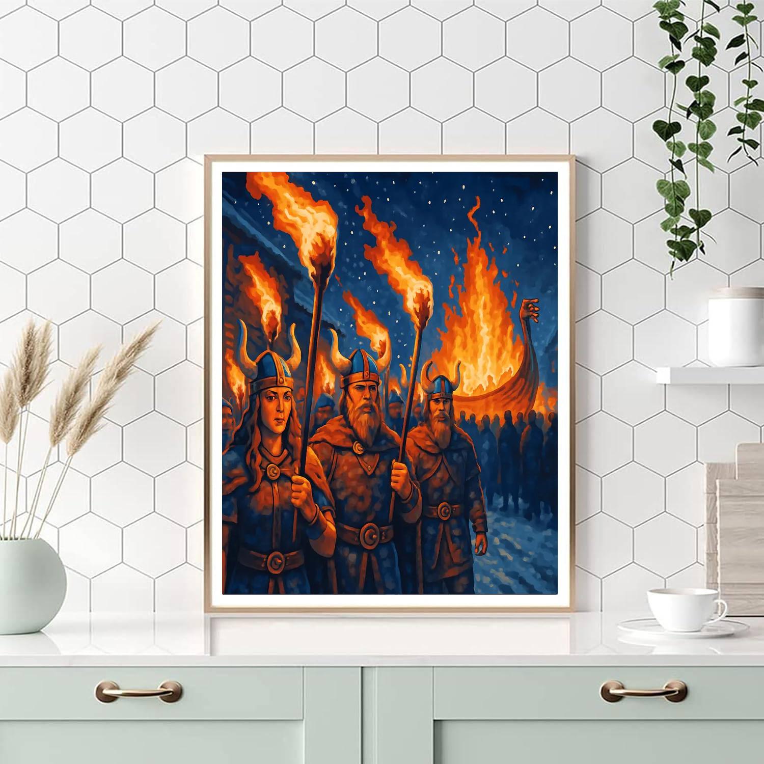 Up Helly Aa - Lerwick, Shetland Painting Number Kit