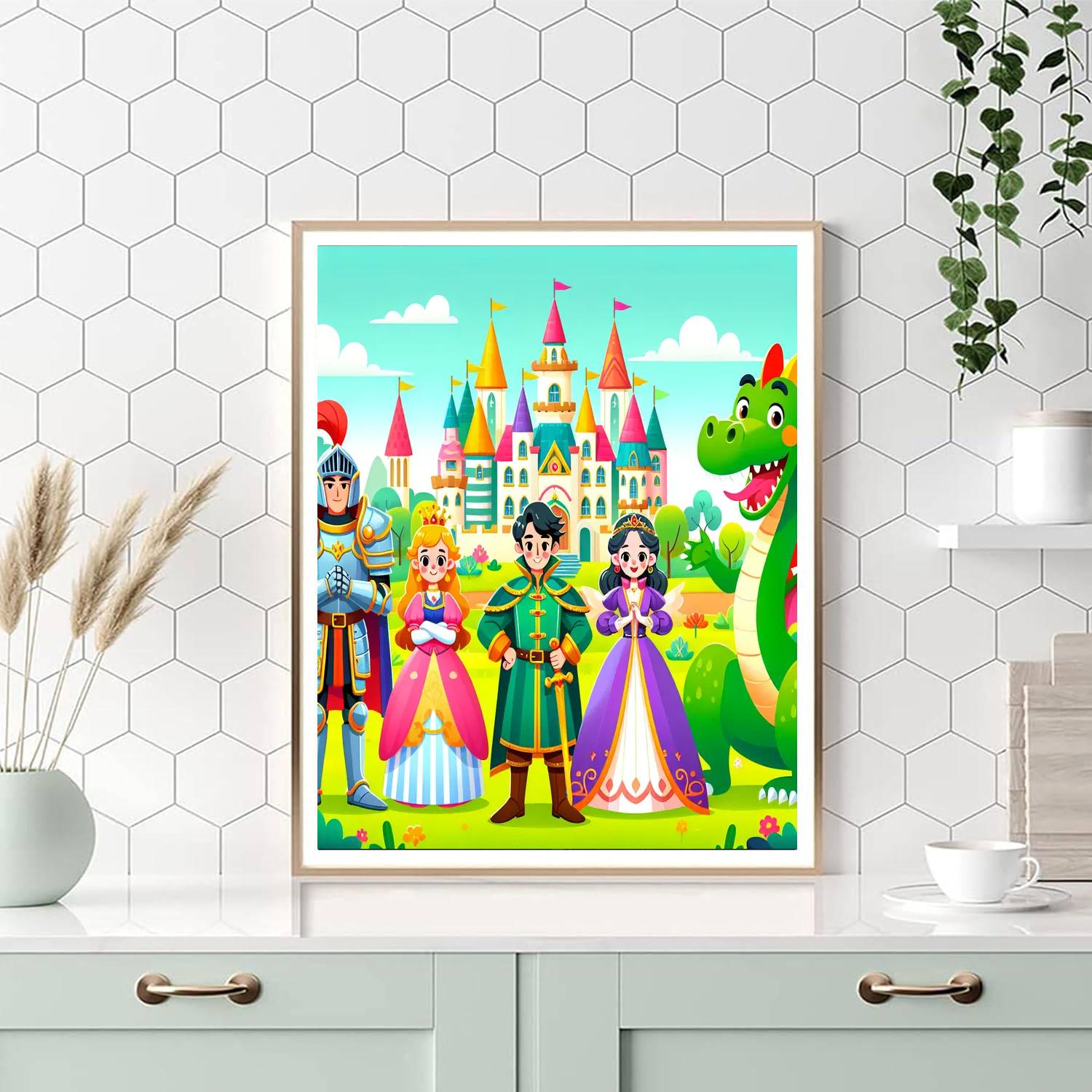 Fun Fairy Tale Characters Paint By Numbers Art