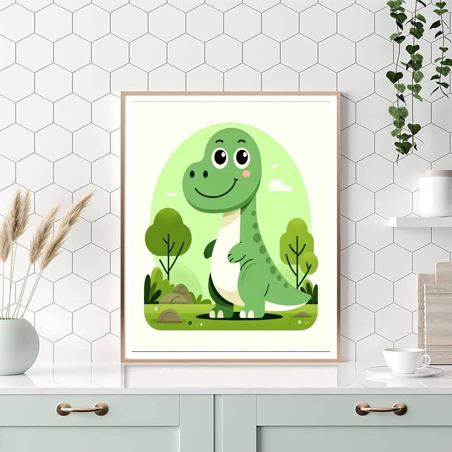 Delightful Dinosaur DIY Paint By Numbers