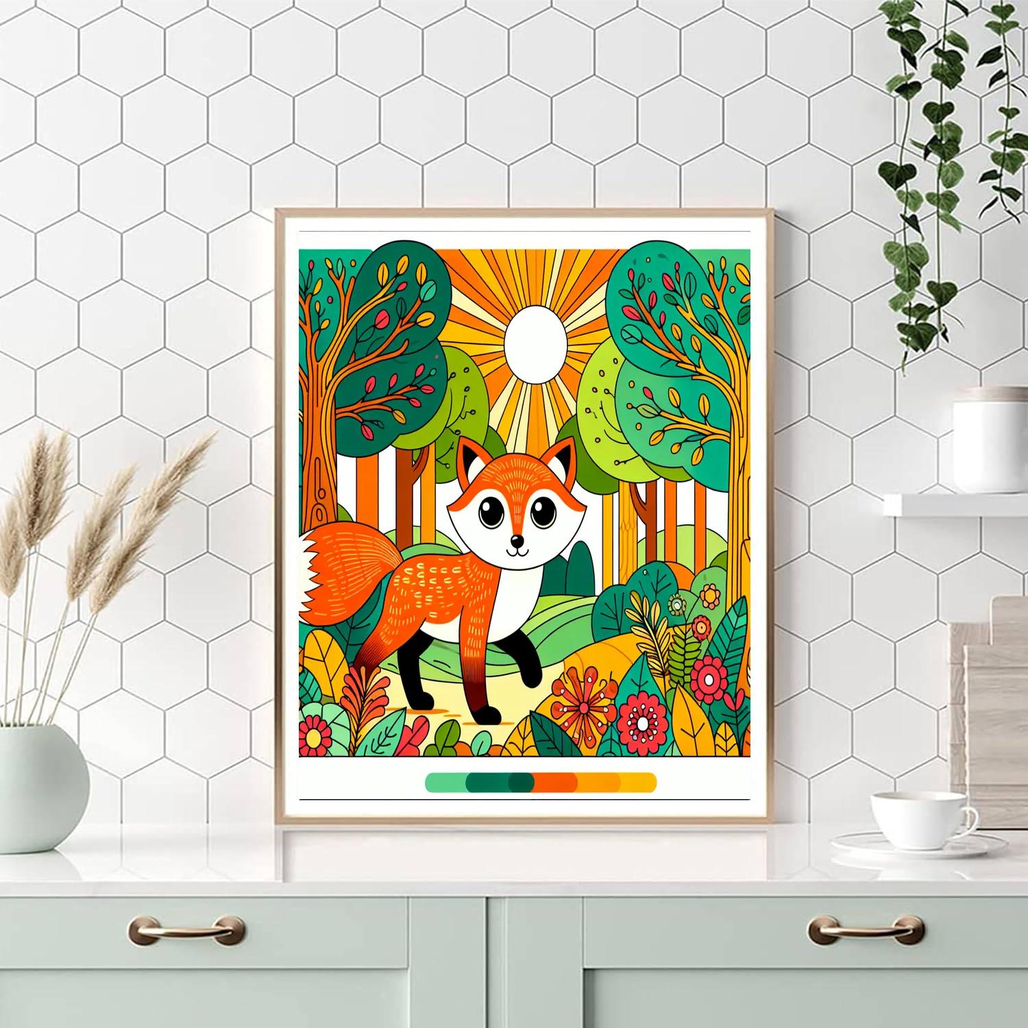 Wandering Fox Paint By Numbers Art