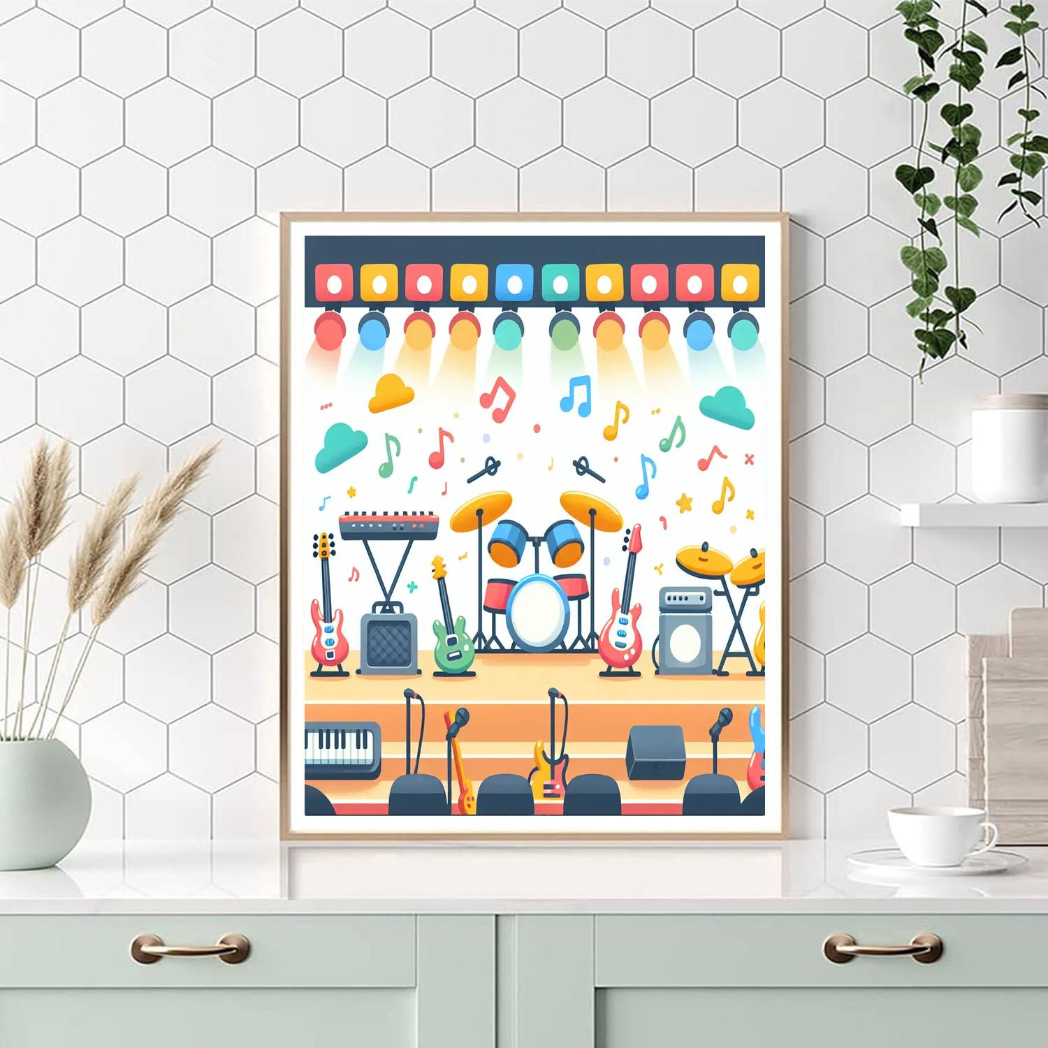 Harmonious Musical Concert Paint By Numbers Art