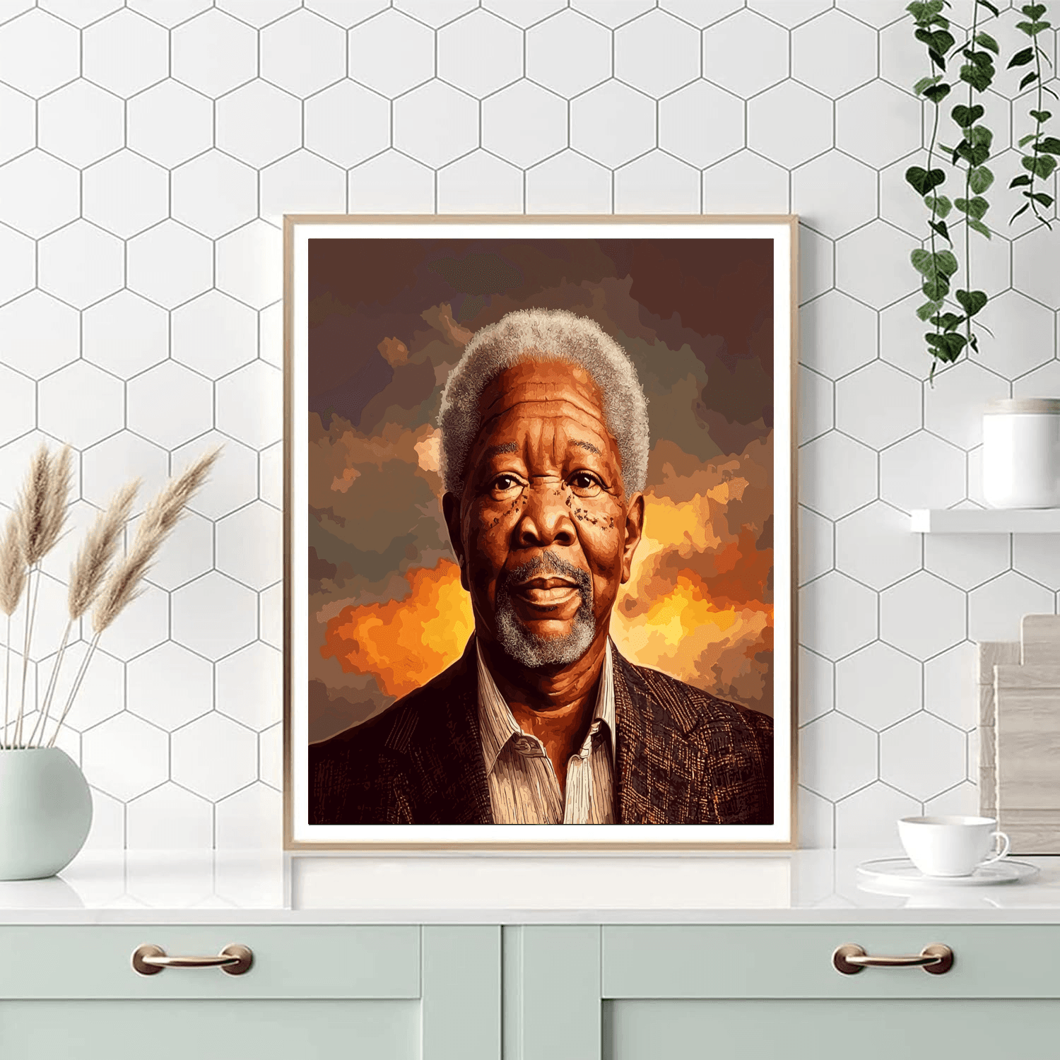 Morgan Freeman: Voice Of Timeless Wisdom Painting Number Kit
