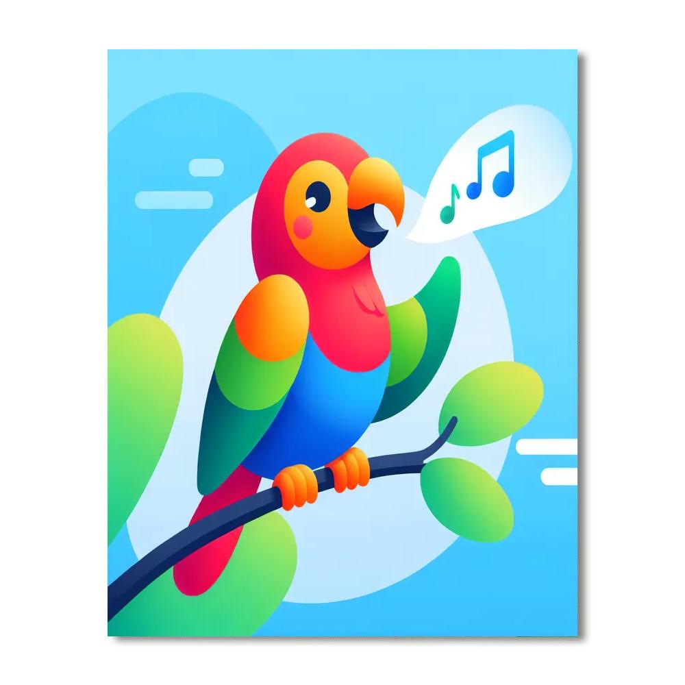 Musical Parrot Paint By Numbers Art