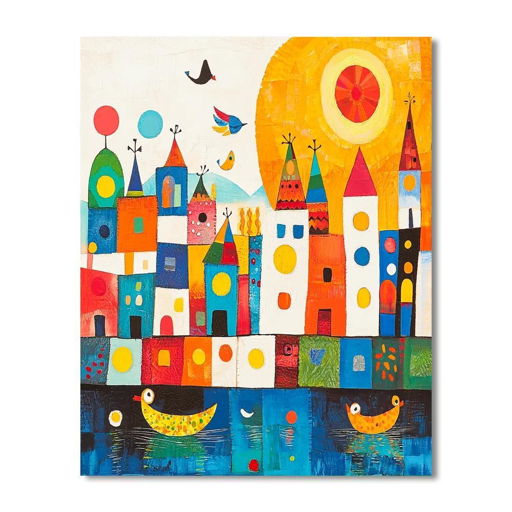 Paul Klee Inspired Joyful Daydreams  DIY Paint By Numbers