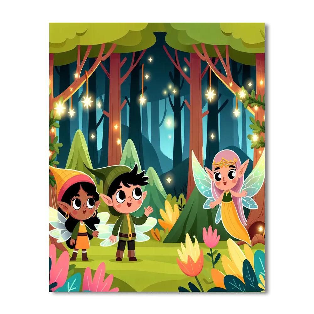 Enchanted Forest Hideout Paint By Numbers