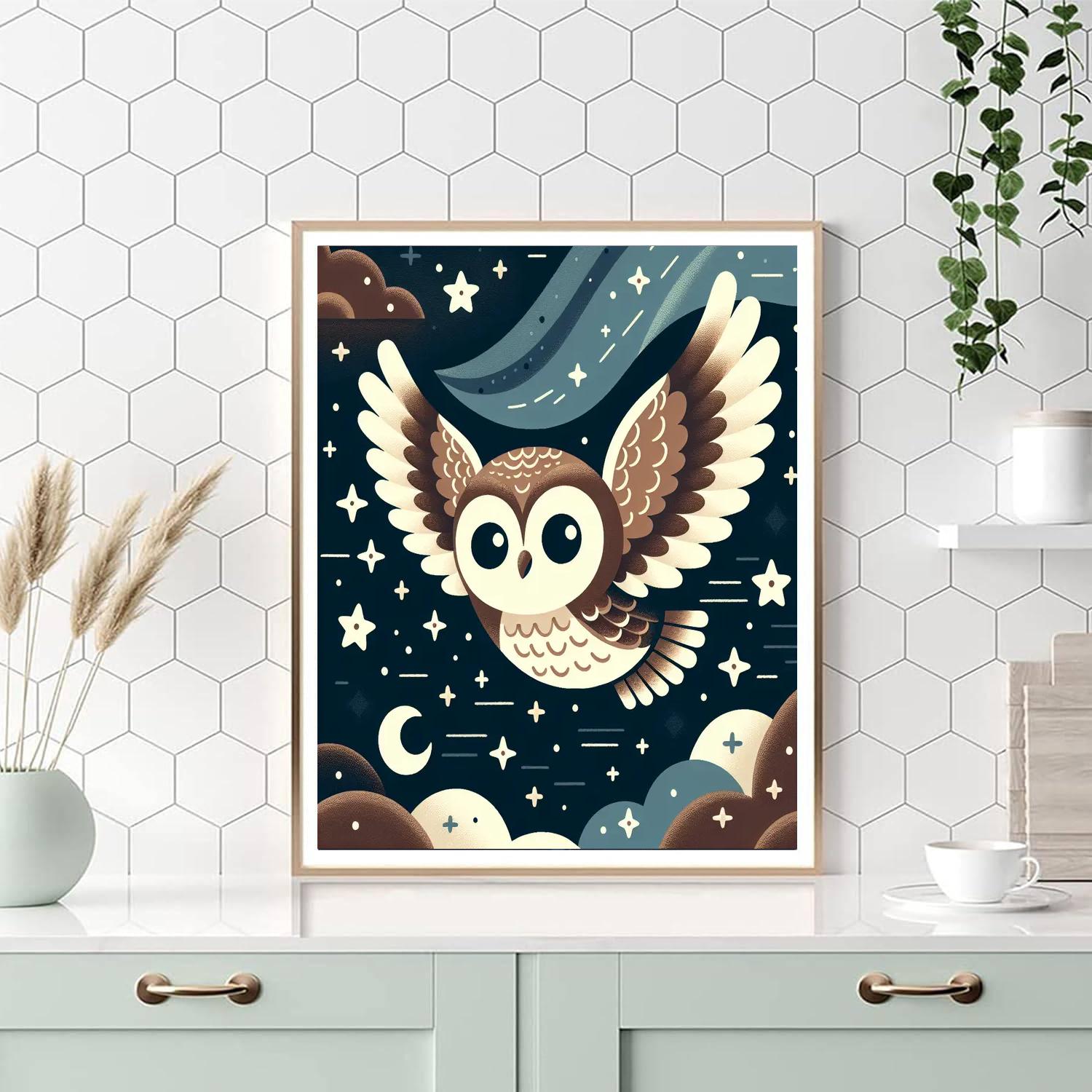Gliding Owl Painting By Numbers Kit