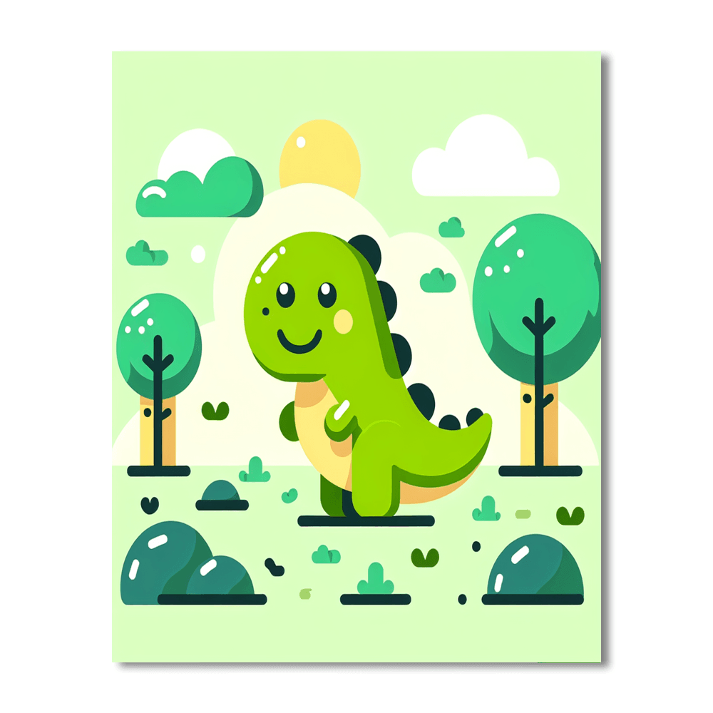 Charming Dino Discovery DIY Paint By Numbers