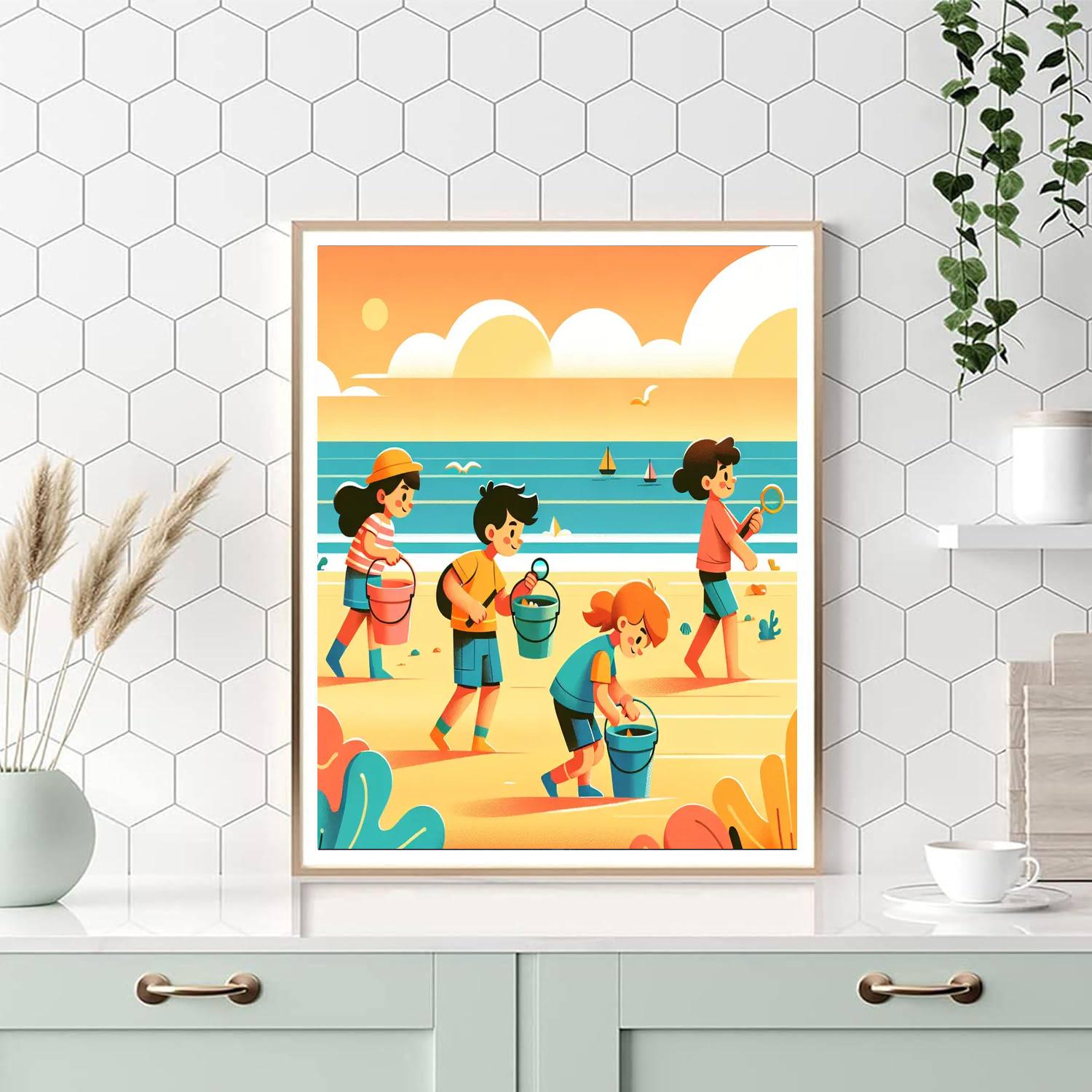 Seaside Scavenger Hunt Numbered Painting Kits