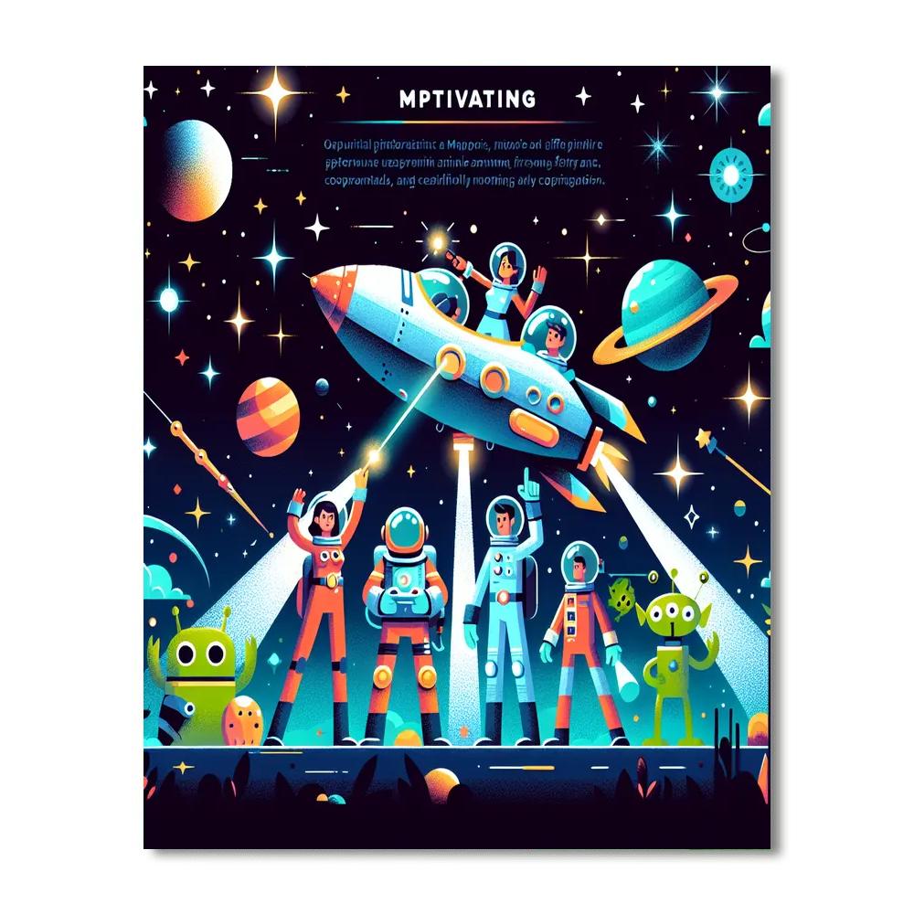 Galactic Rescue Operation Painting Number Kit