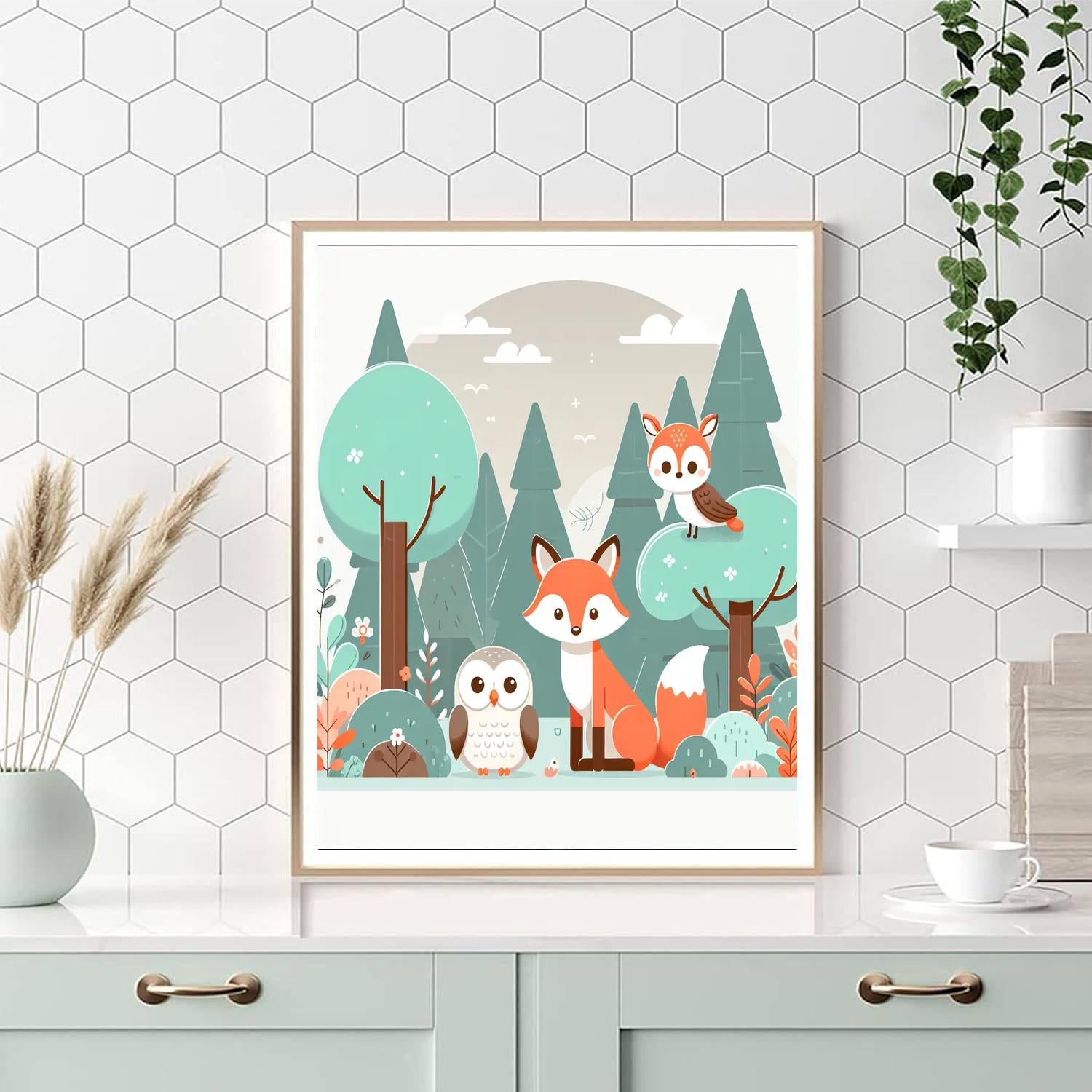 Forest Critters Friendship Number Painting