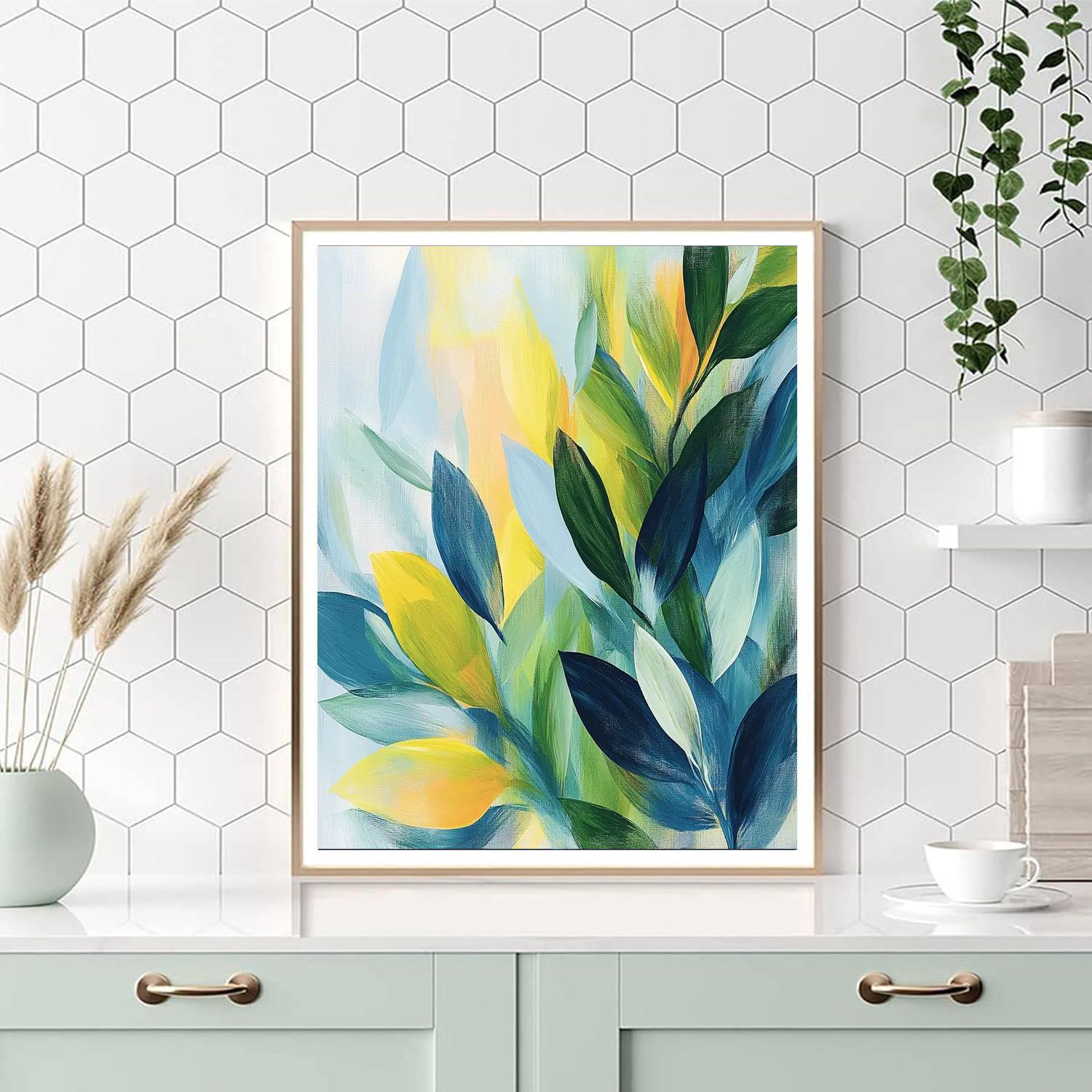 Leonardo Da Vinci Inspired Abstract Botanicals  DIY Paint By Numbers