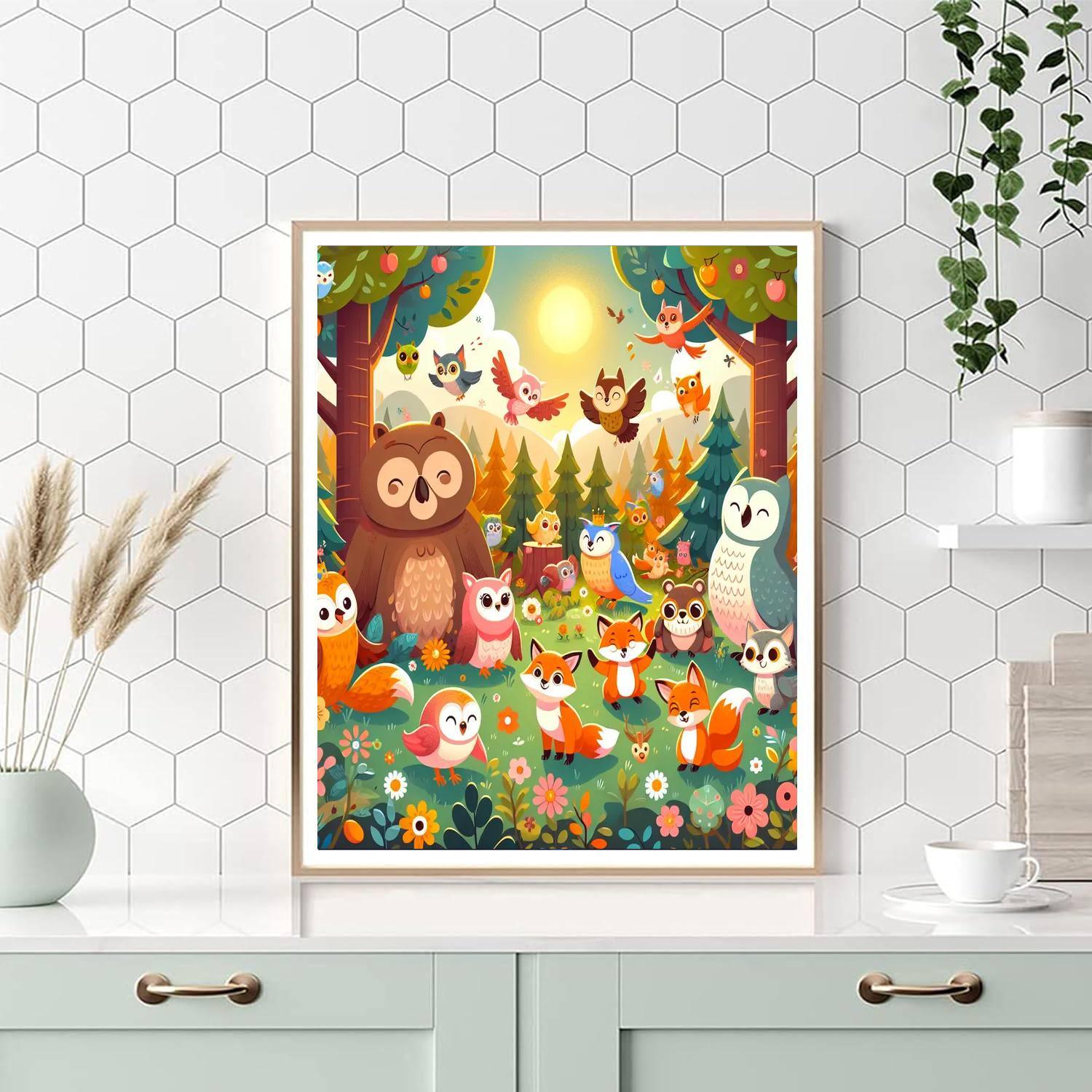 Happy Forest Festival Numbered Painting Kits