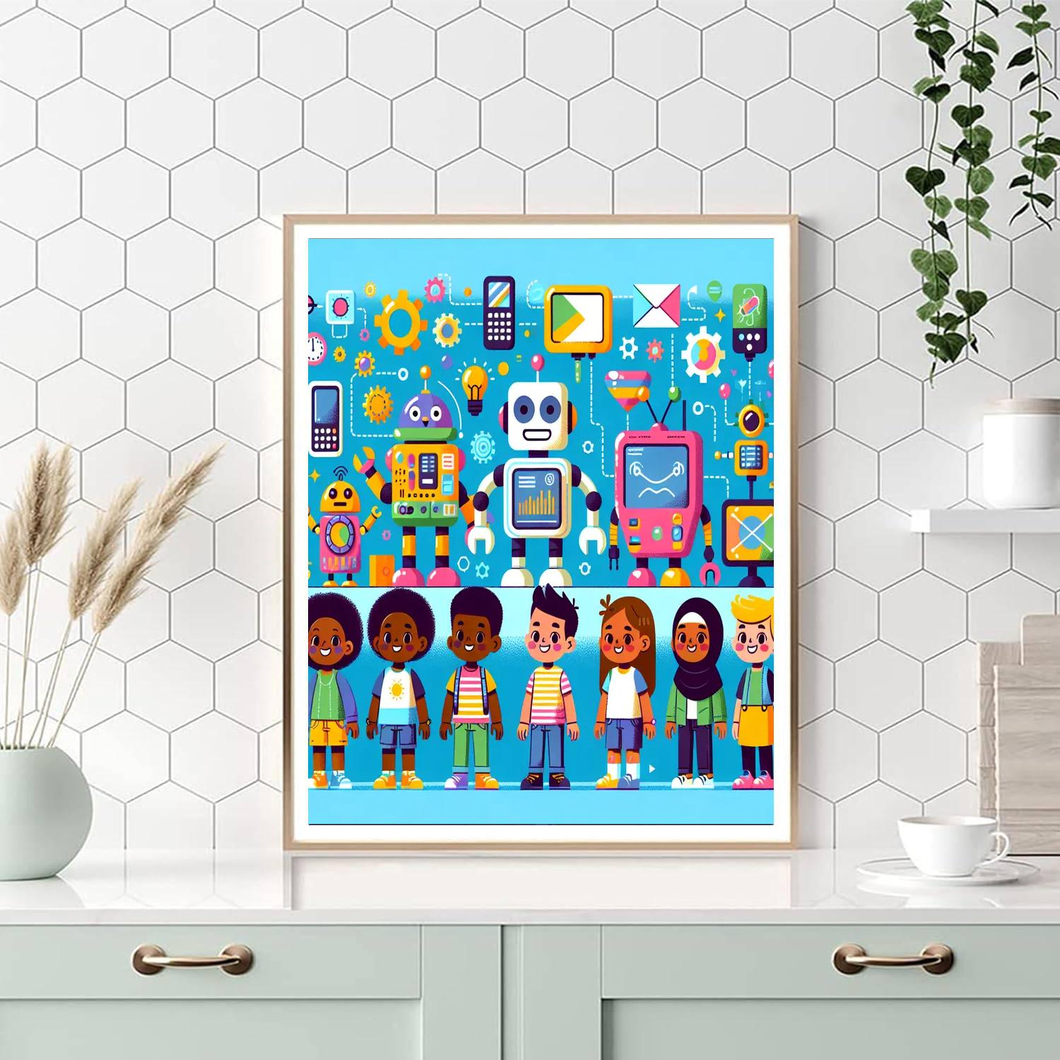 Robots And Gadgets DIY Paint By Numbers