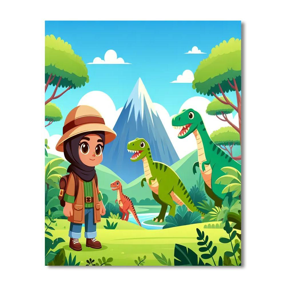 Prehistoric Jungle Expedition Paint By Number