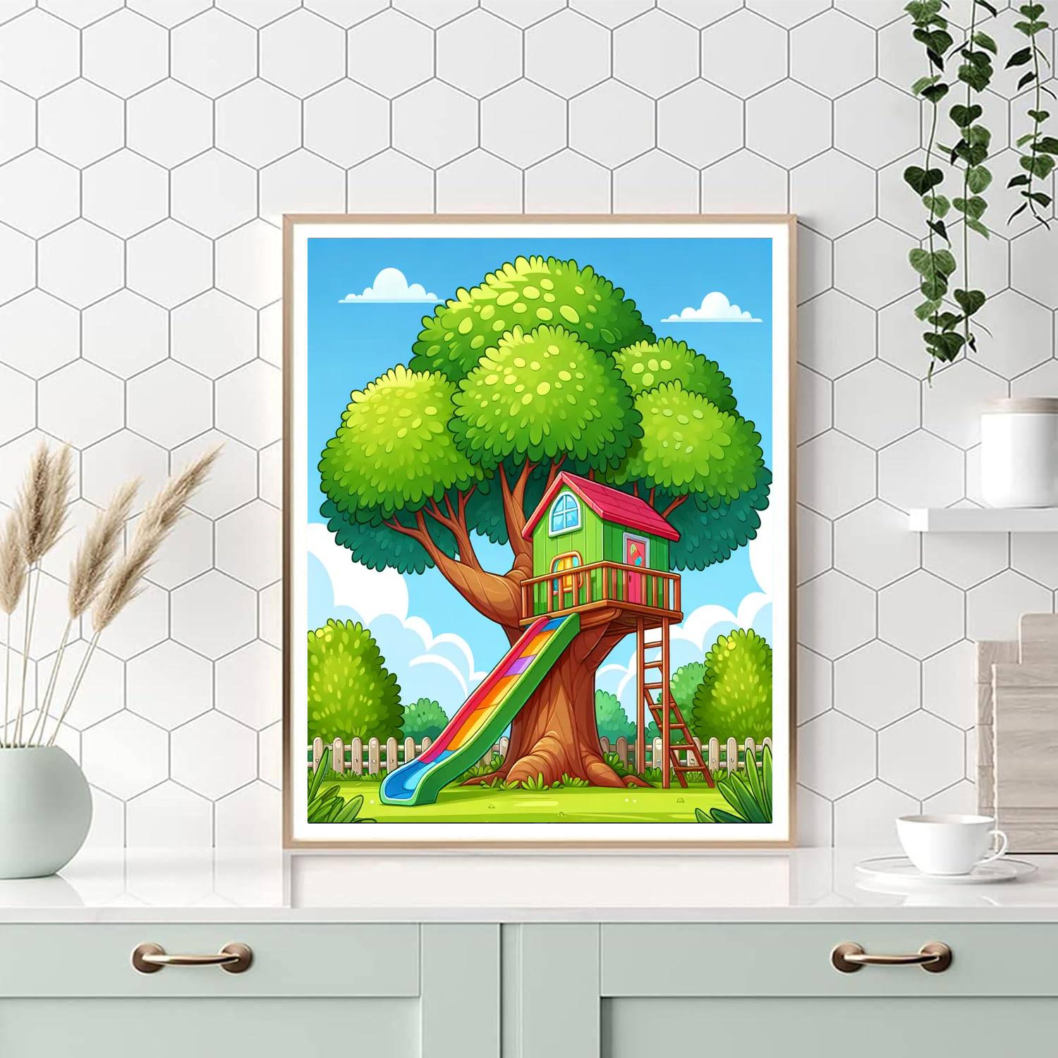 Happy Treehouse Numbered Painting Kits