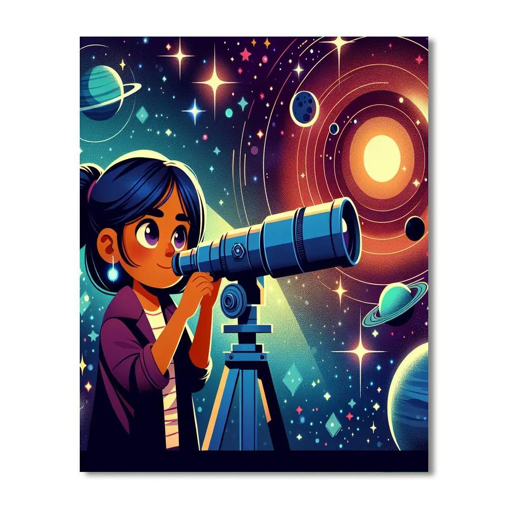 Stargazer's Cosmic Journey Numbered Painting Kits