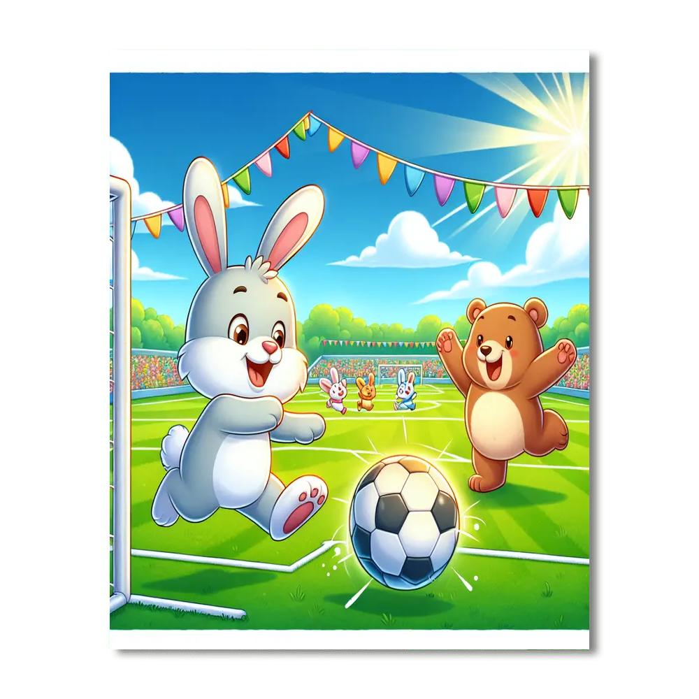 Animal Sports Challenge Numbered Painting Kits