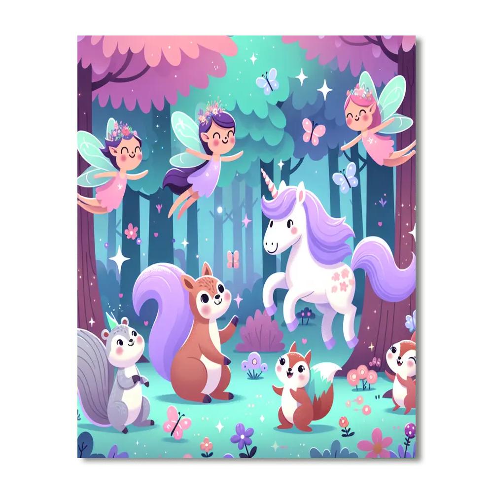 Magical Creatures Gathering Number Painting