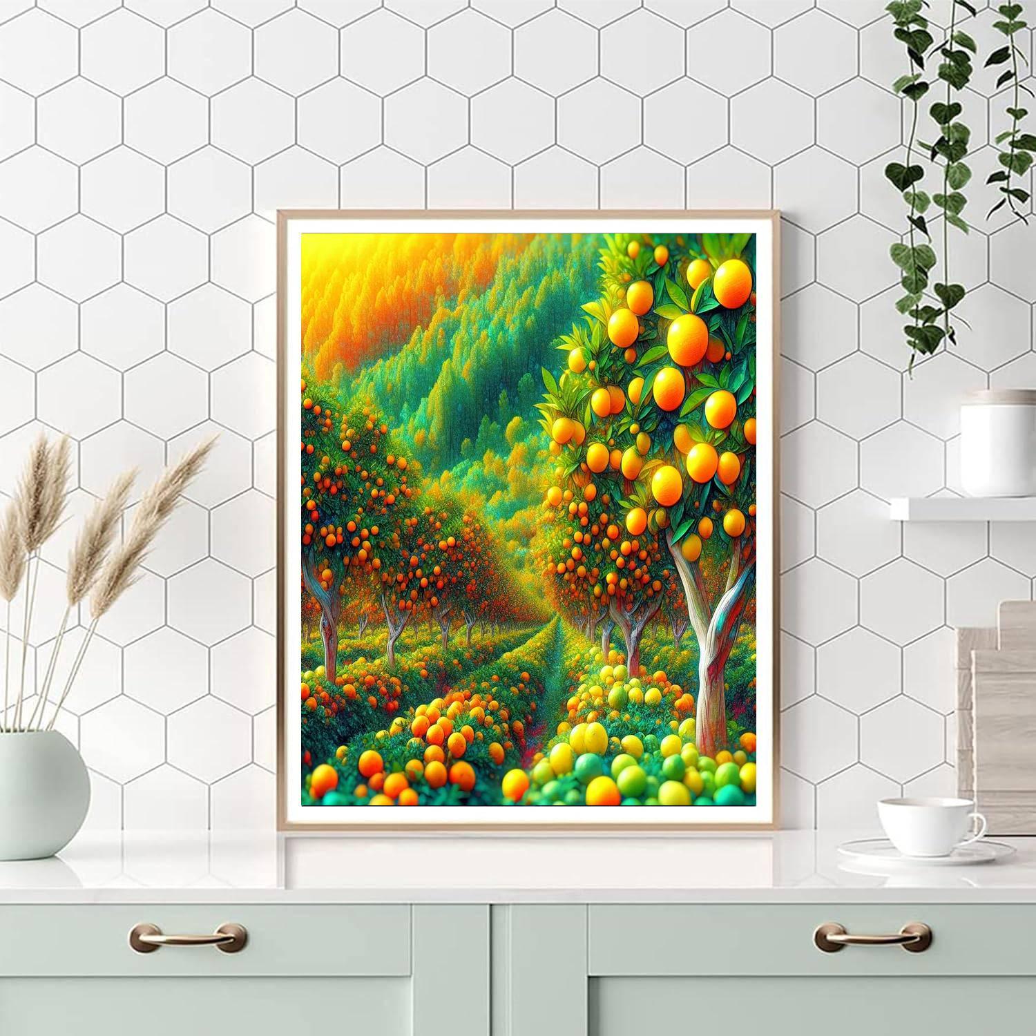 Citrus Orchard Delight Painting Number Kit