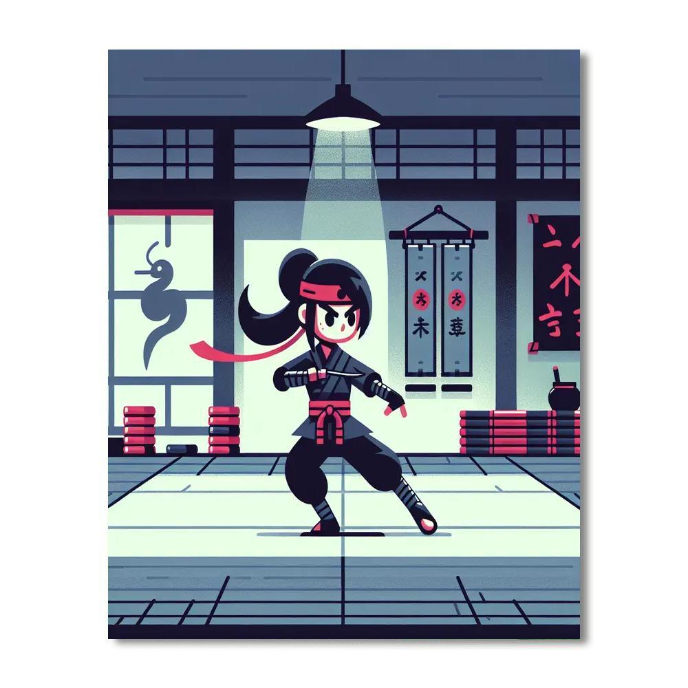 Ninja Warrior Training Painting By Numbers Kit