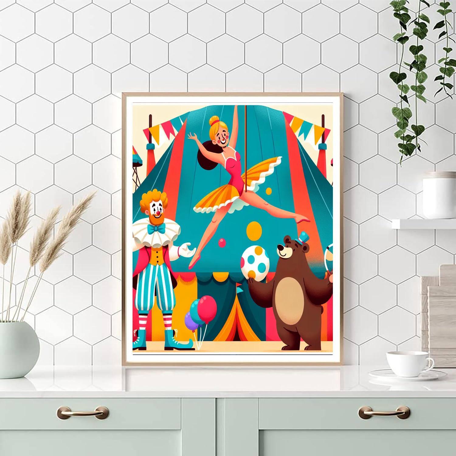 Cheerful Circus Show Paint By Color