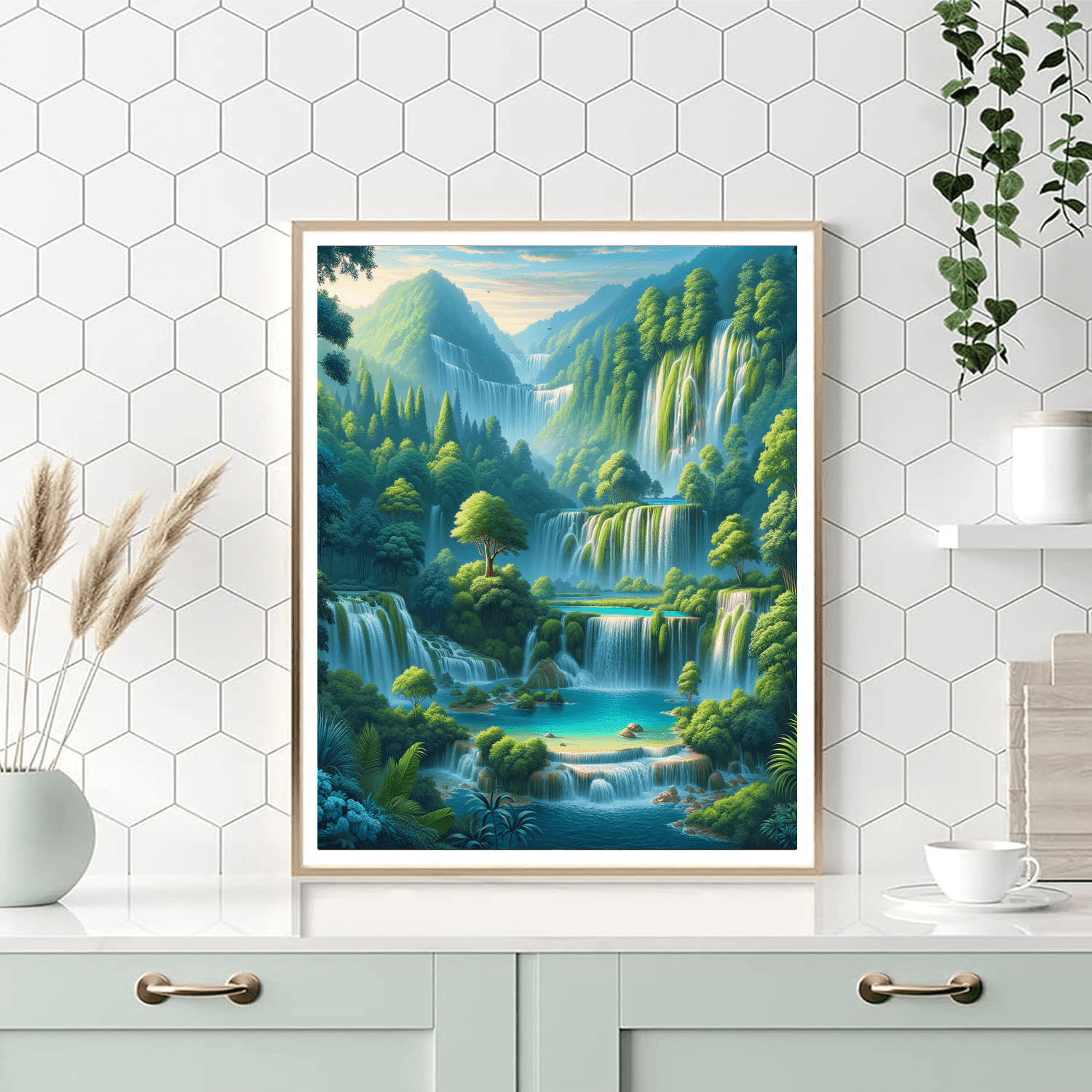 Whispering Waterfalls - DIY Painting By Numbers Kit