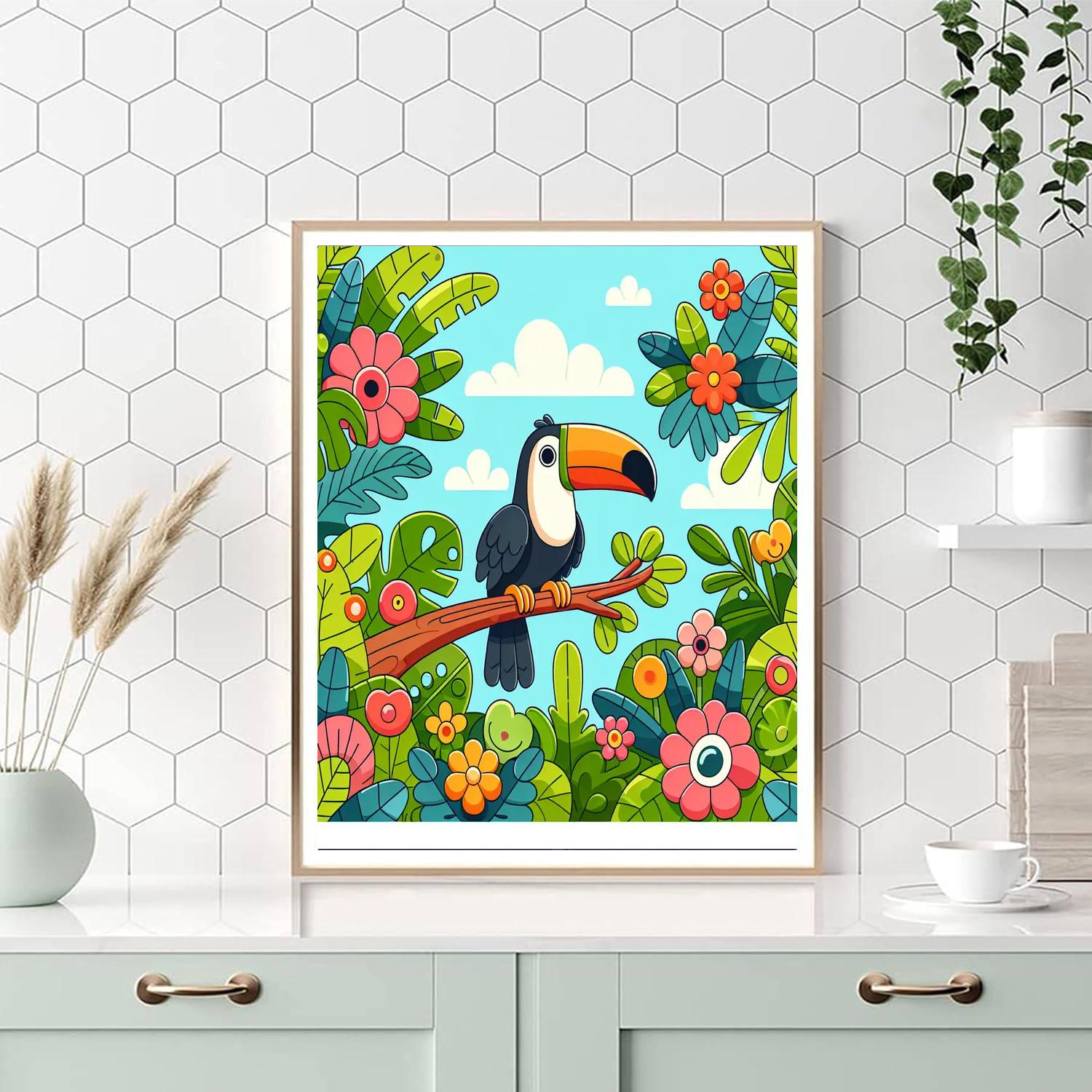 Tropical Toucan Tour Number Painting