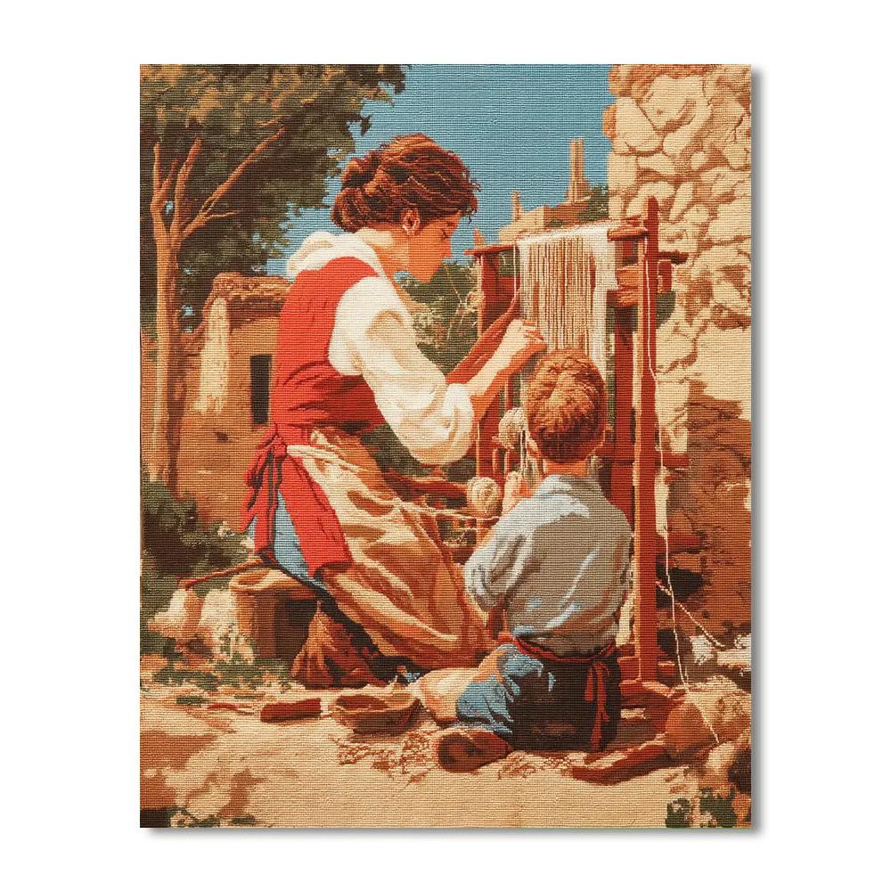 Love Weaves Through Time Painting Number Kit