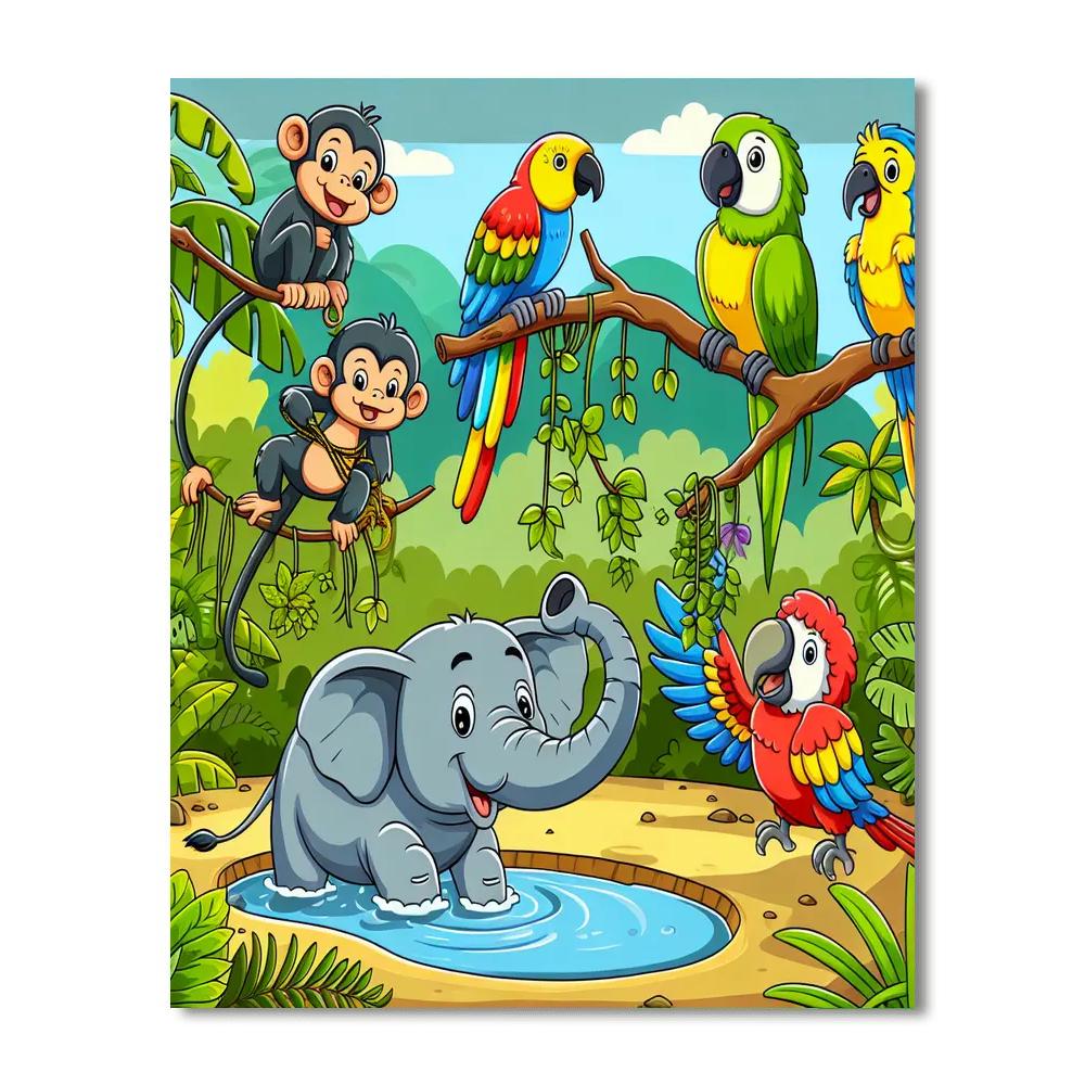 Friendly Jungle Explorers Paint By Number
