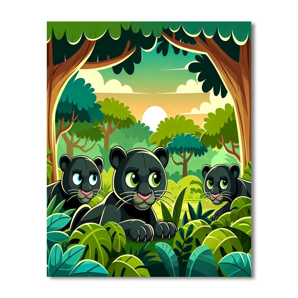 Prowling Panthers Numbered Painting Kits