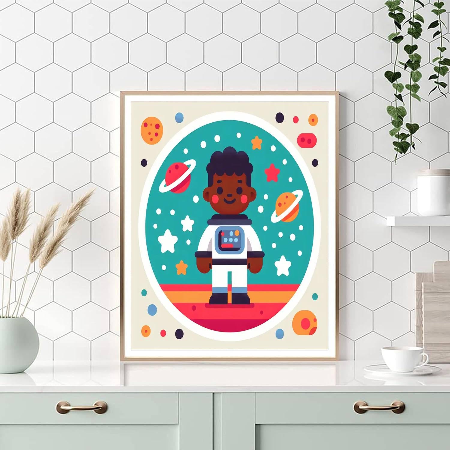 Space Cadet's Adventure Paint By Numbers Art