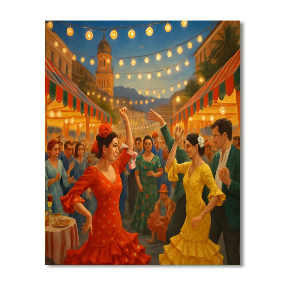 La Feria De Málaga - Spain Paint By Numbers Art