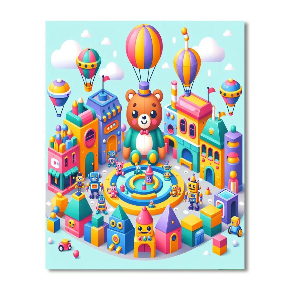 Magical Toy Town Paint By Numbers Kits