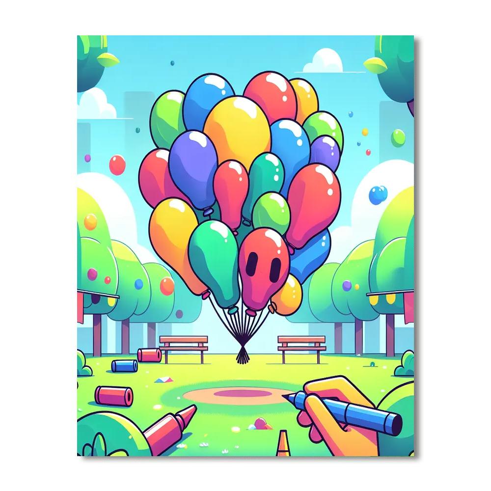 Balloon Animals In The Park Paint By Numbers Kits