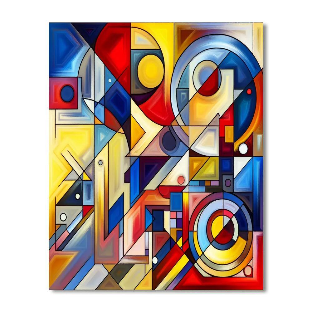 Artistic Geometric Abstraction Numbered Painting Kits