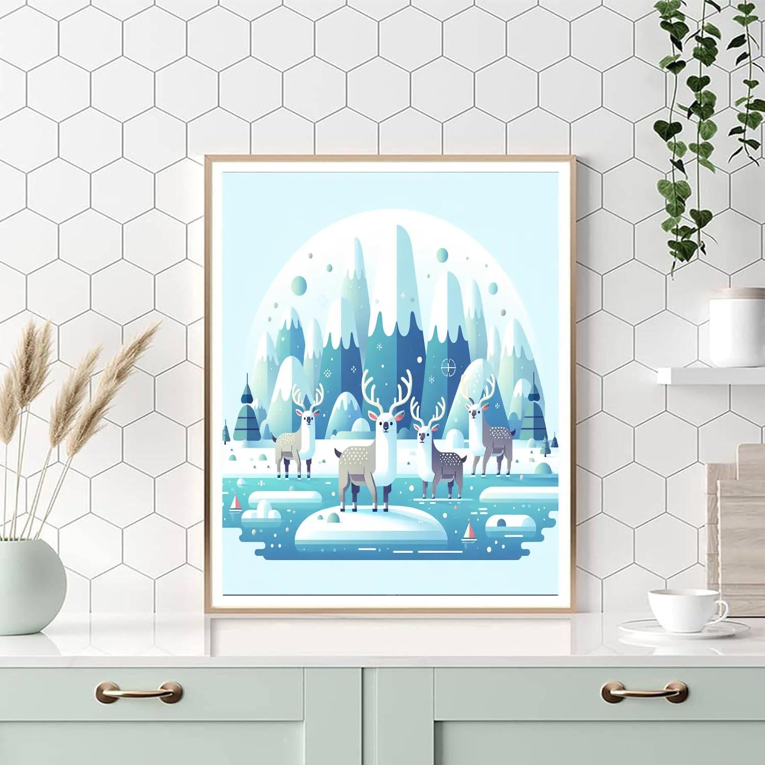 Frozen Fjord Fantasy Numbered Painting Kits
