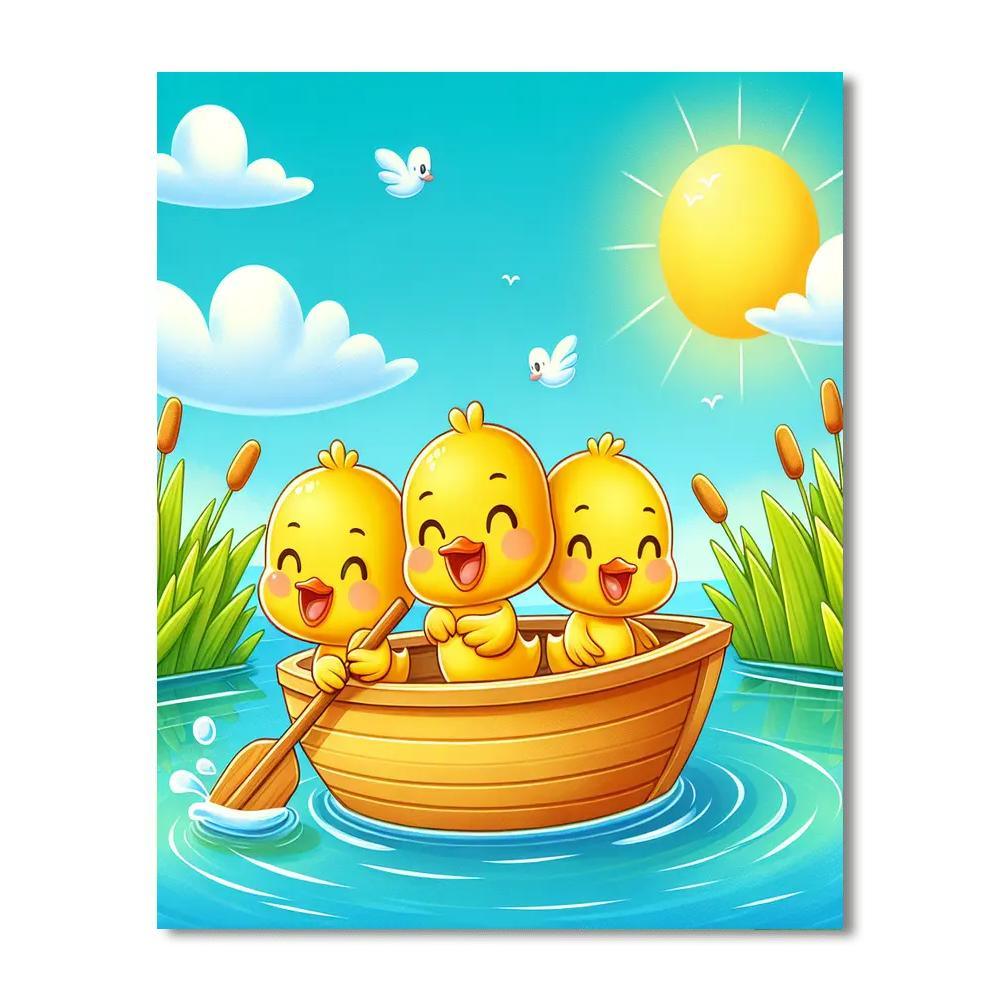 Sailing Adventure Ducklings Paint By Number
