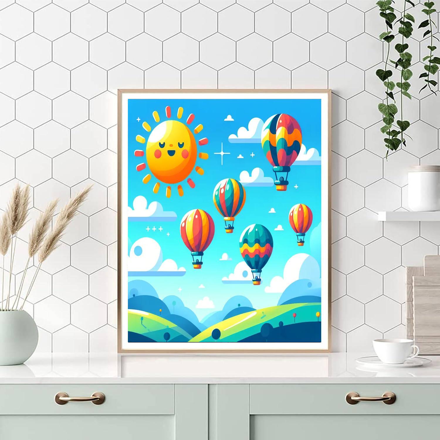 Colorful Balloon Ride Paint By Numbers Kits