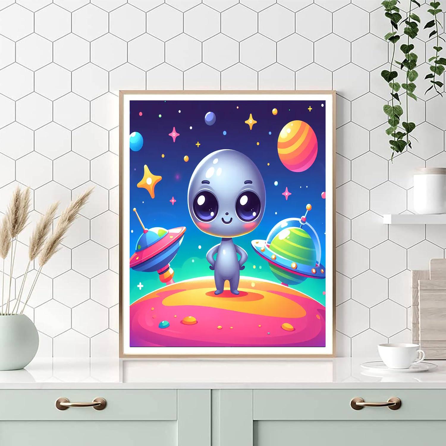 Adorable Alien Adventure Paint By Color