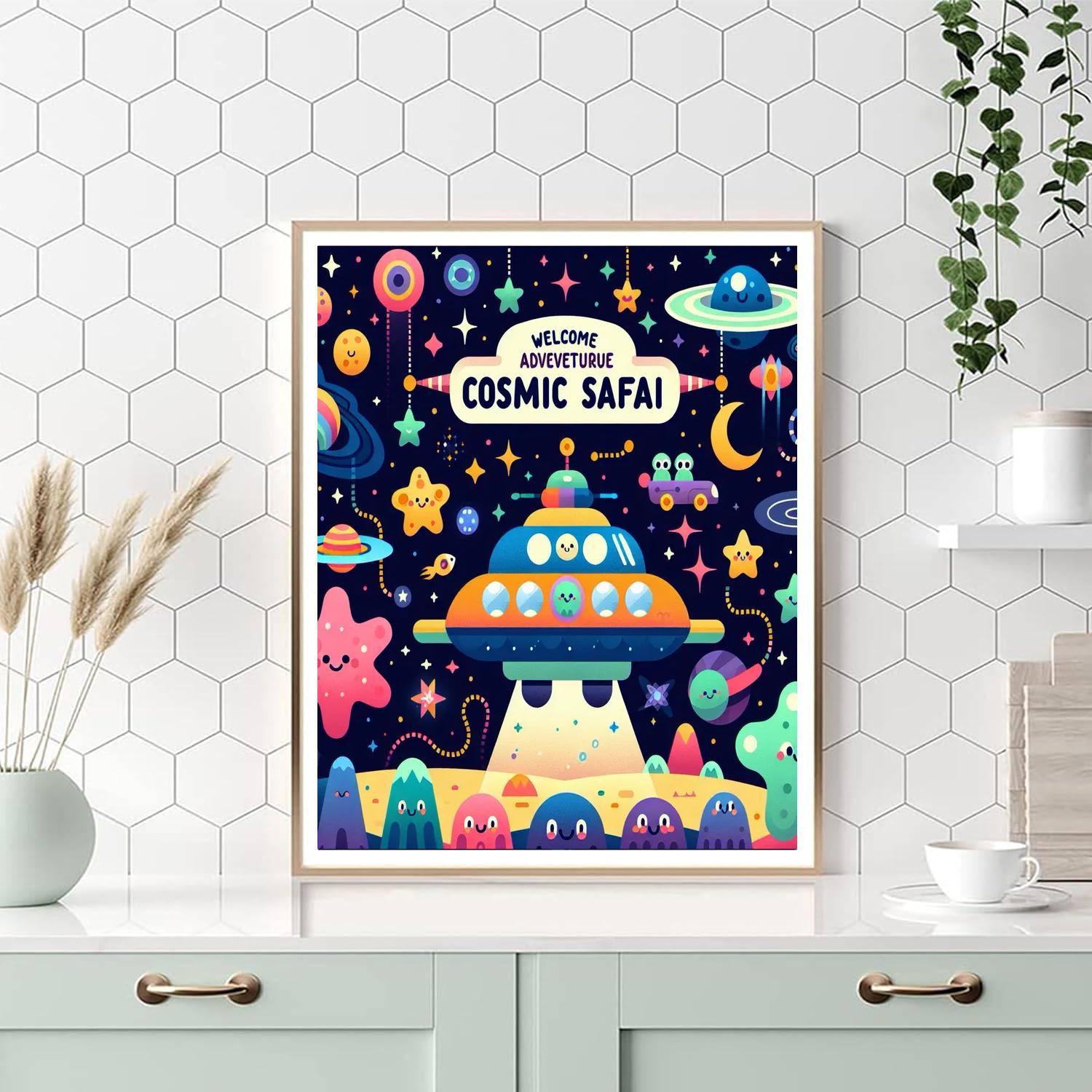 Stardust Safari Paint By Numbers Art