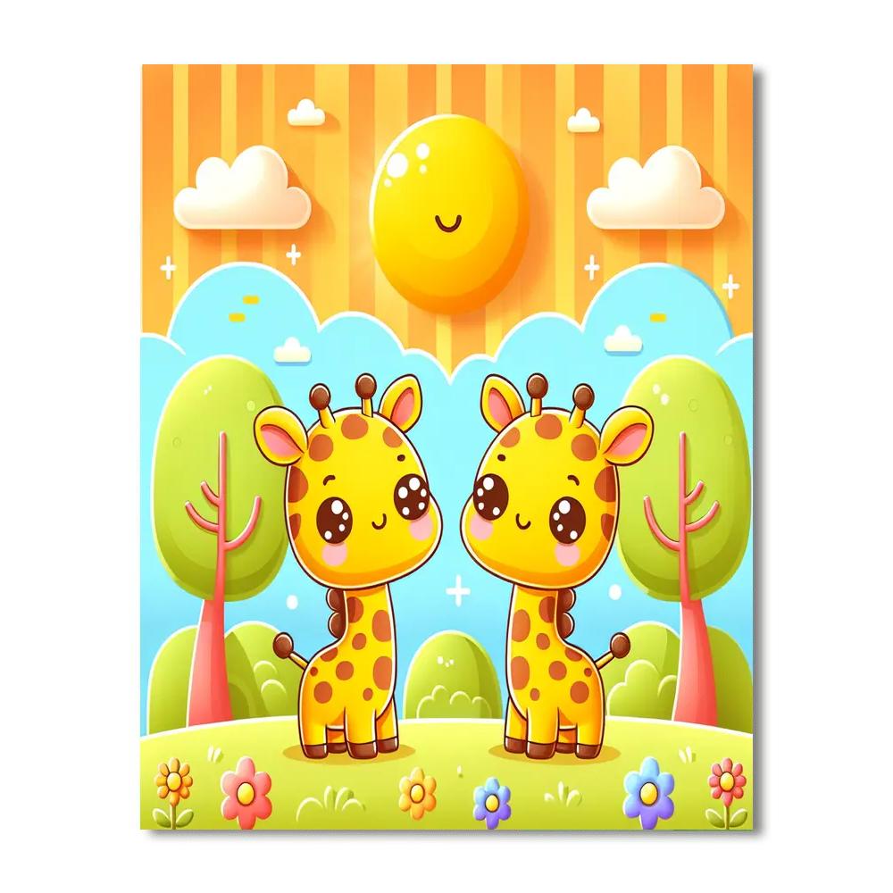 Silly Giraffe Pals Paint By Numbers Kits