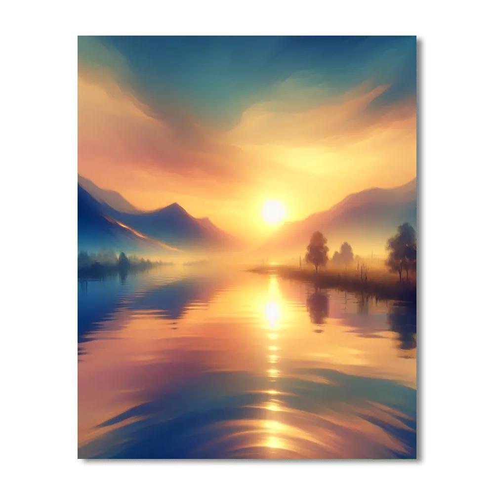 Ethereal Sunrise Bliss Paint By Numbers